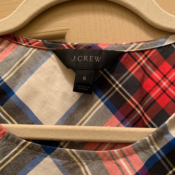 Jcrew tartan plaid sleeveless top - Picture 2 of 3